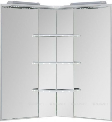 Зеркало в ванную Aquanet Ринконера Европа 70 угловое белый подвесное (00100697)
