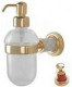 Дозатор для жидкого мыла Boheme Murano 10912-R-G подвесной, золото/рубиновый  (10912-R-G)