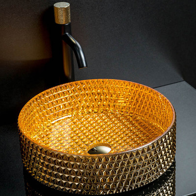 Раковина-чаша Boheme NeoArt 39 817-G золото накладная круглая