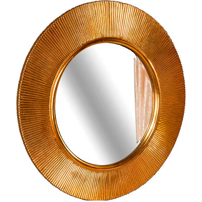 Зеркало настенное в ванную Boheme NeoArt Shine 82 528-G золото округлое
