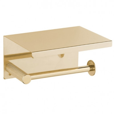 Держатель туалетной бумаги Boheme Uno 10971-G подвесной, закрытый Gold (золото глянцевый)