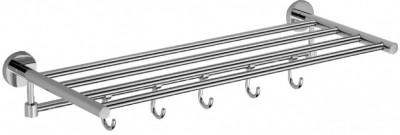 Полка для полотенец 60 см(6 крючков) Savol S-608745 латунь хром
