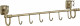 Планка с крючками для ванной (6 крючков) Savol S-006476 латунь бронза  (S-006476)