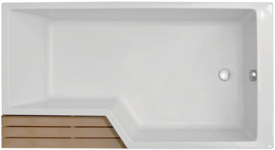 Акриловая ванна Jacob Delafon Bain Douche NEO 150х80 E6D119R-00 асимметричная белый