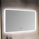 Зеркало в ванную с LED-подсветкой MELANA-12070 подогрев часы MLN-LED052 прямоугольное 1200х700  (MLN-LED052)