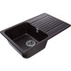 Мойка для кухни GranFest Quarz GF-Z78 черная ис-ный мрамор прямоугольная  (78 черный)