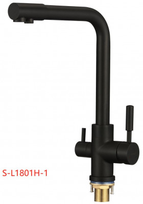Смеситель для кухонной мойки под фильтр питьевой воды Savol S-L1801H-1 черный