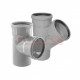 Тройник для внутренней канализации VALFEX 50x50 серый (24050050)  (24050050)