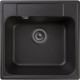 Мойка для кухни GranFest Quarz GF-Z48 черная ис-ный мрамор квадратная  (48 черный)