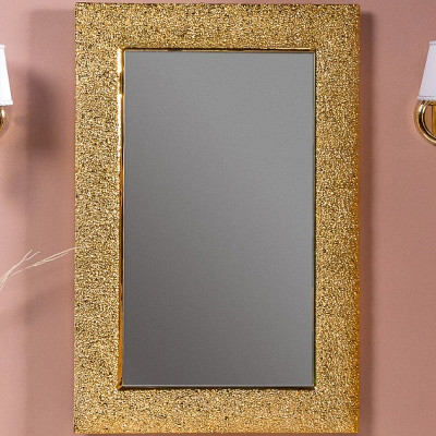 Зеркало настенное в ванную Boheme Armadi Art NeoArt Aura 60 536 с подсветкой золото