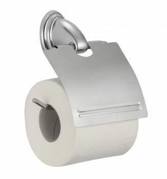 Держатель для туалетной бумаги с крышкой Savol S-003151 цинк хром