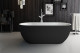 Акриловая ванна Belbagno bb70-1700-800-w/nm, черный матовый/белый, округлая, 170х80х60 см  (BB70-1700-800-W/NM)