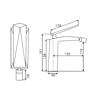 BOHEME VENTURO 386 смеситель для биде, золото