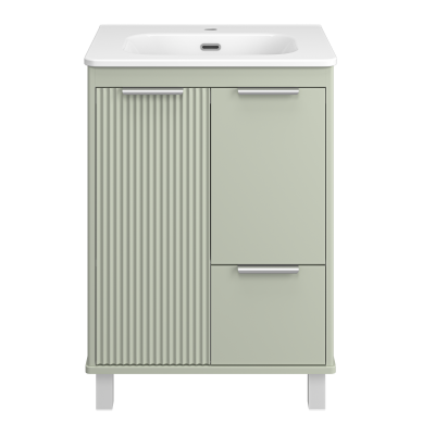 Тумба напольная Brevita Risacca Pistachio 60 фисташковая (RIS-06060-0842Я) с раковиной