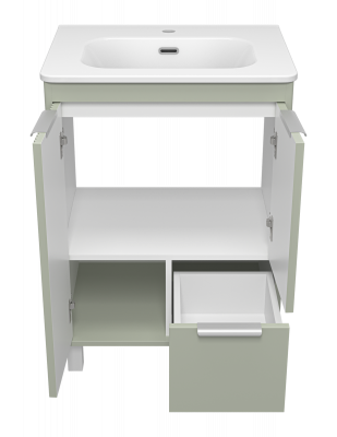Тумба напольная Brevita Risacca Pistachio 60 фисташковая (RIS-06060-0842Я) с раковиной