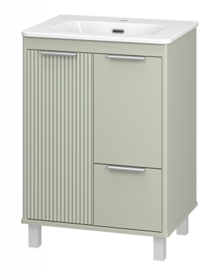 Тумба напольная Brevita Risacca Pistachio 60 фисташковая (RIS-06060-0842Я) с раковиной