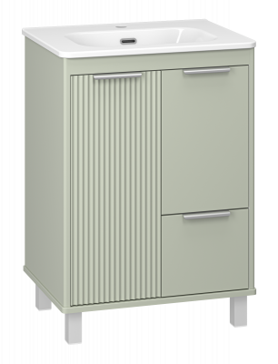 Тумба напольная Brevita Risacca Pistachio 60 фисташковая (RIS-06060-0842Я) с раковиной