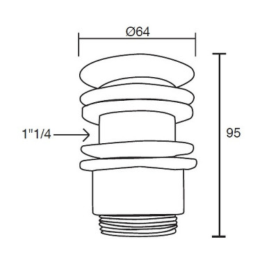 Донный клапан Margaroli латунь бронза (304LOB)