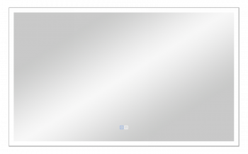 Зеркало подвесное в ванную Misty Веритате подогрев подсветка сенсорное 1000x600 прямоугольное серый (ВЕР-02-100/60-14)