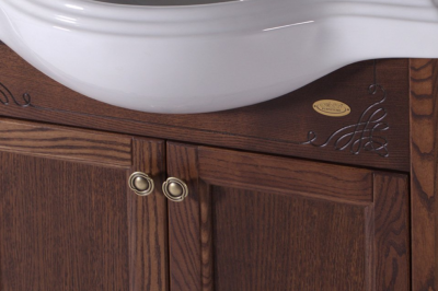 ASB-Woodline Салерно 65 тумба с раковиной, античный орех, массив ясеня