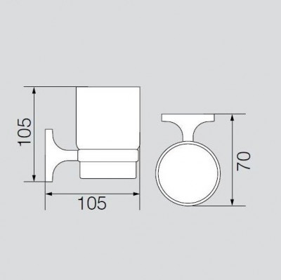 Veragio Oscar Bronzo OSC-5240.BR стакан настенный, бронза/матовое стекло