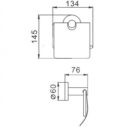 Держатель туалетной бумаги Haiba HB8303 с крышкой (нерж сталь)