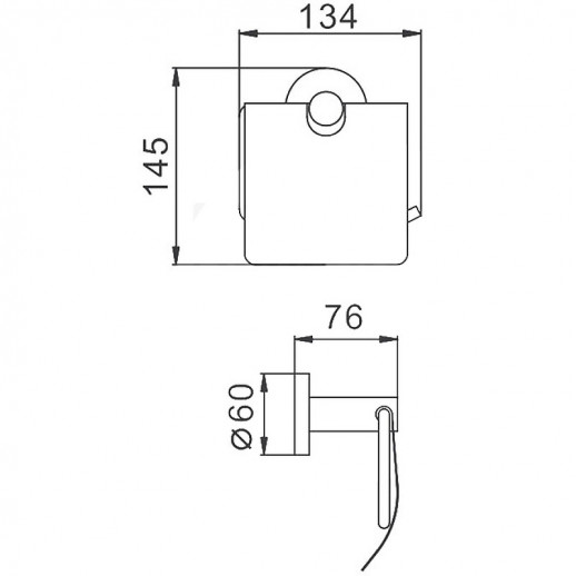 Держатель туалетной бумаги Haiba HB8303 с крышкой (нерж сталь)