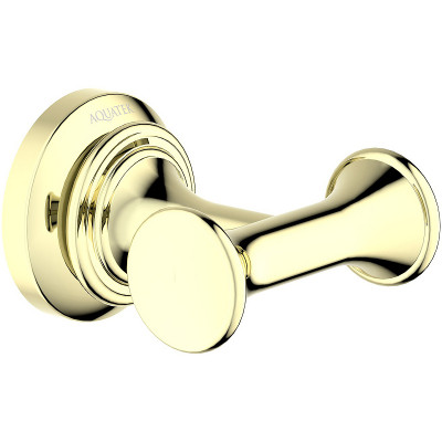 Двойной крючок в ванную Aquatek Классик AQ4502PG золото