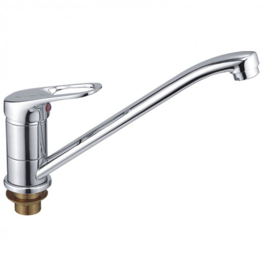 Однорычажный смеситель для кухни Haiba HB4937 с поворотным изливом (латунь) хром