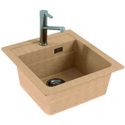 Мойка для кухни Alveus Granital Atrox 20 Beige G55 470x500 1131988 бежевая ис-ный гранит прямоугольная