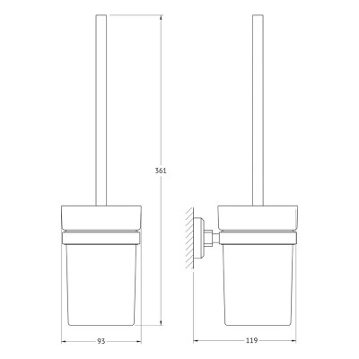 Туалетный ершик Artwelle Hagel 9929A хром настенный