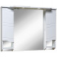 Зеркало со шкафчиком Runo Стиль 105 00000001119 с подсветкой белое прямоугольное  (00000001119)