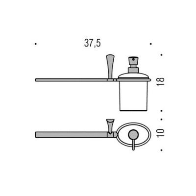 COLOMBO Land B2874.SX полотенцедержатель с дозатором (слева)