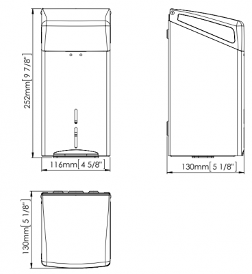 Диспенсер для бумажных туалетных салфеток Mediclinics DTH100CS, нержавеющая сталь, вместимость 400 листов