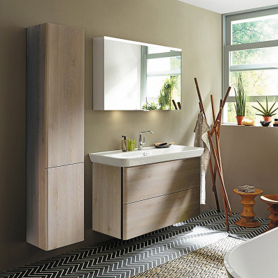 Тумба с раковиной Burgbad Iveo 120 SFEN120F2834G0161C0001*1 подвесная дуб фланелевый