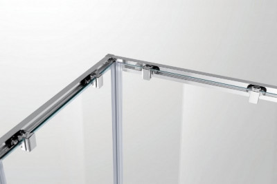 Душевой уголок Cezares Molveno MOLVENO-A-2-90-C/P-Cr-IV, 90 х 90 см, стекло прозрачное/матовое, цвет профиля хром