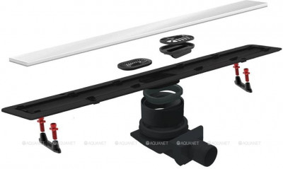 Душевой лоток Pestan Confluo Frameless Line White Glass 13701211, 450мм  Нержавеющая сталь / ABS-пластик