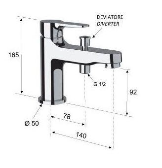 Смеситель M 04 DO для ванны золото REMER (M04DO)