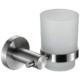 Стакан для ванной Frap нерж сталь/стекло, сатин 9,8x12,3x10 см (F30106)  (F30106)
