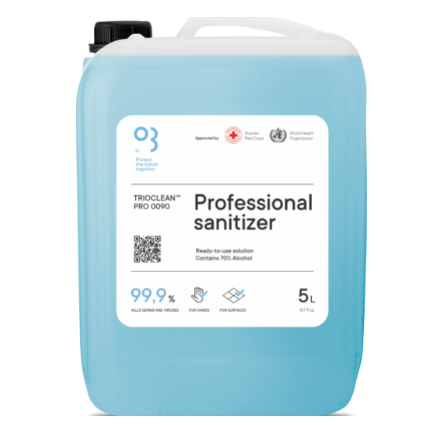 ТРИОКЛИН ПРО 0090 профессиональное средство для дезинфекции рук и поверхностей, 5 л