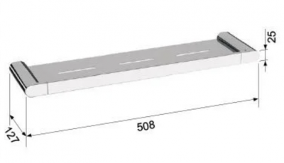 Полка 51 см Remer Lounge LN20DO, золото глянцевое