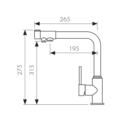 Смеситель для кухни Kaiser Teka 13044-5 Nickel, никель