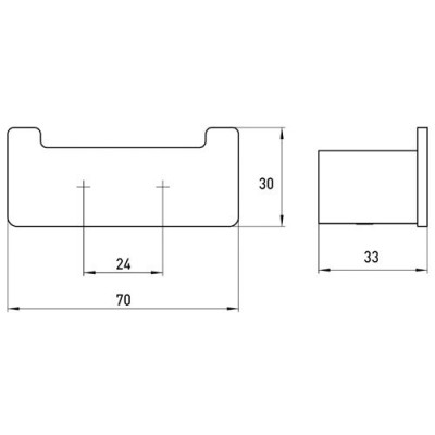 Emco Loft 0575 001 02 крючок двойной, хром