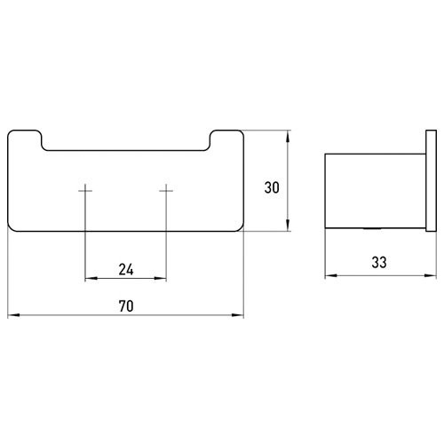 Emco Loft 0575 001 02 крючок двойной, хром