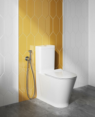 Унитаз напольный компакт Kerama Marazzi Plaza Modern PLMR.wc.01 белый глянцевый без бачка и сиденья