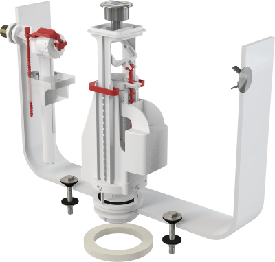 Выпускной комплект с двойной кнопкой AlcaPlast SA08AK 1/2" CHROM