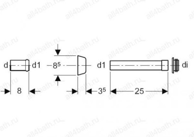 Geberit 118.026.11.1 переходник для колена смыва