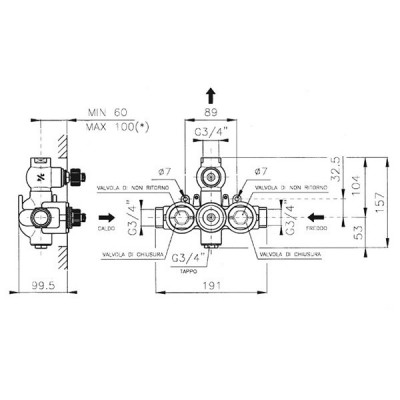 Nicolazzi Termostatico 4913 CR внутр.часть термостата