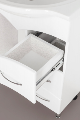 Тумба Style Line Эко Стандарт №22 65 (ЛС-00000104) с раковиной, белая 