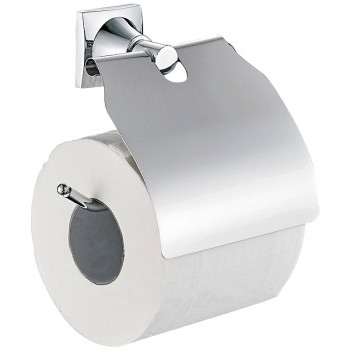 Держатель туалетной бумаги Haiba HB8503 с крышкой (металл) хром
